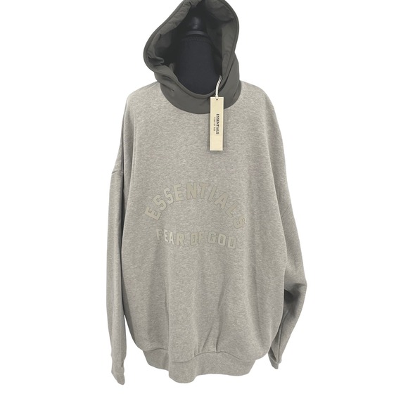 Fear of God Essentials Other - Fear of God Essentials Hoodie Mens XL Grey Contrast Hood Gorpcore Luxury NWT